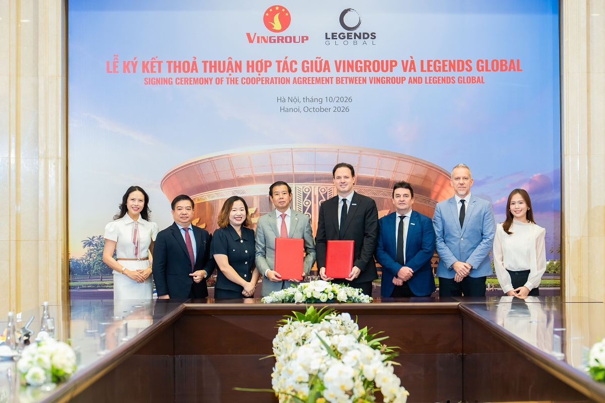 VinGroup và Legends Global công bố quan hệ đối tác chiến lược về sân vận động VinFast - Trống Đồng